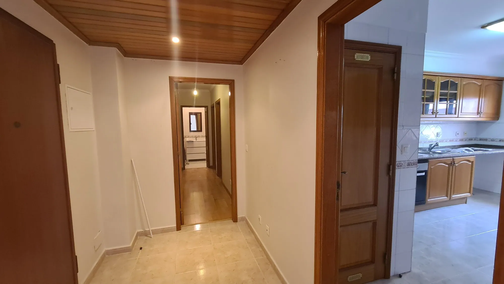 O corredor antes da obra.