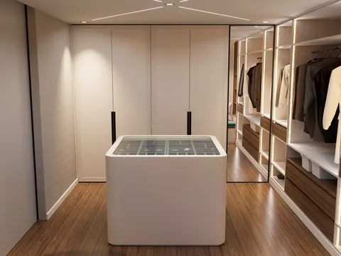 O closet em 3D.