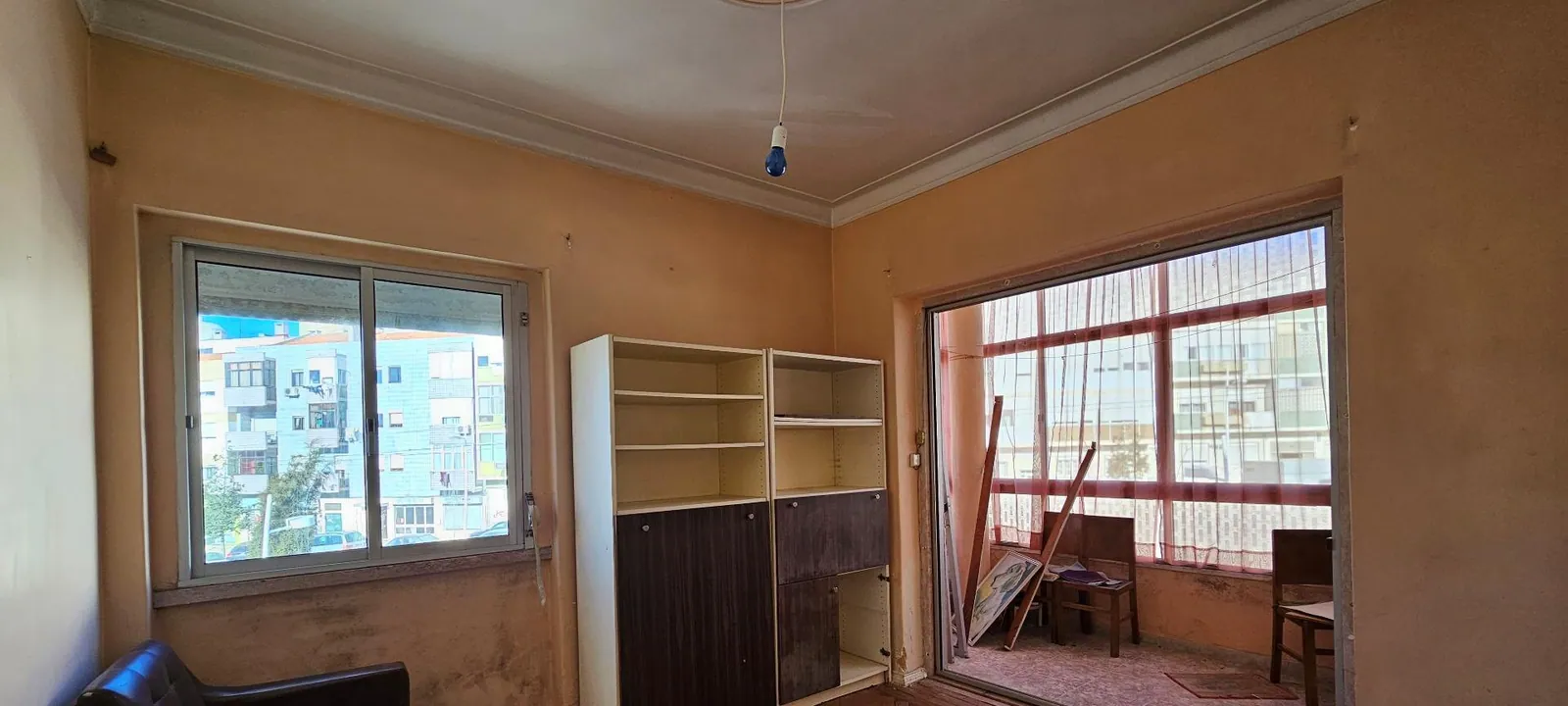 A sala antes da obra.